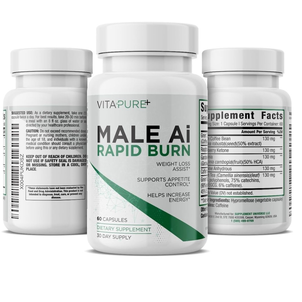Vita Pure Male Ai Rapid Fat Burner Capsules
